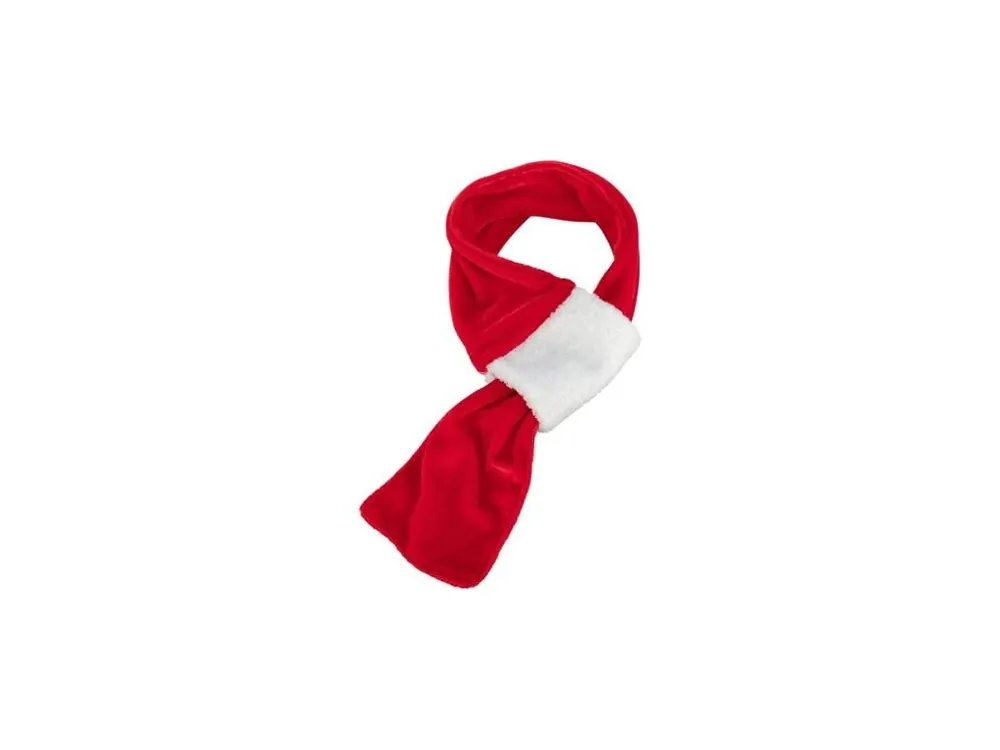 Časově Omezené Xmas SCARF - vánoční sametová šála, červená/bílá