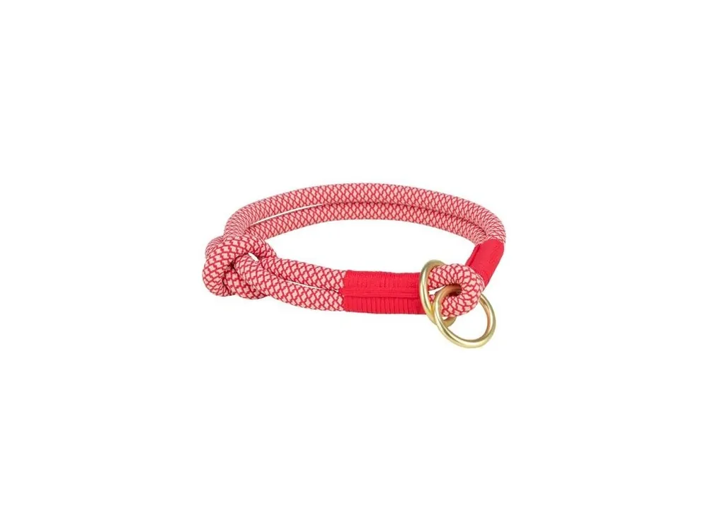 Nejprodávanější Soft Rope kulatý polostahovací obojek, červená/krémová