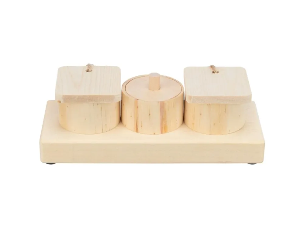 Snack Cups - interaktivní hra pro králíčky, 15 x 4,5 x 6 cm, dřevo Originální
