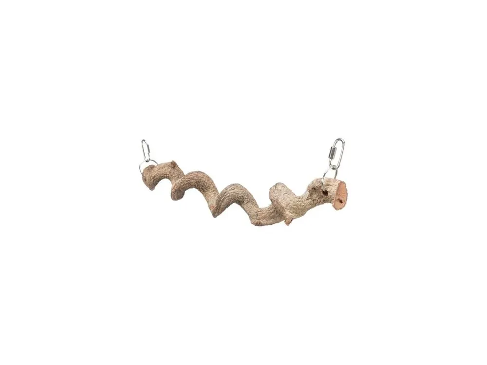 Přírodní závěsné "cikcak" bidýlko, 36 cm/o 25 mm, dračí dřevo Originální