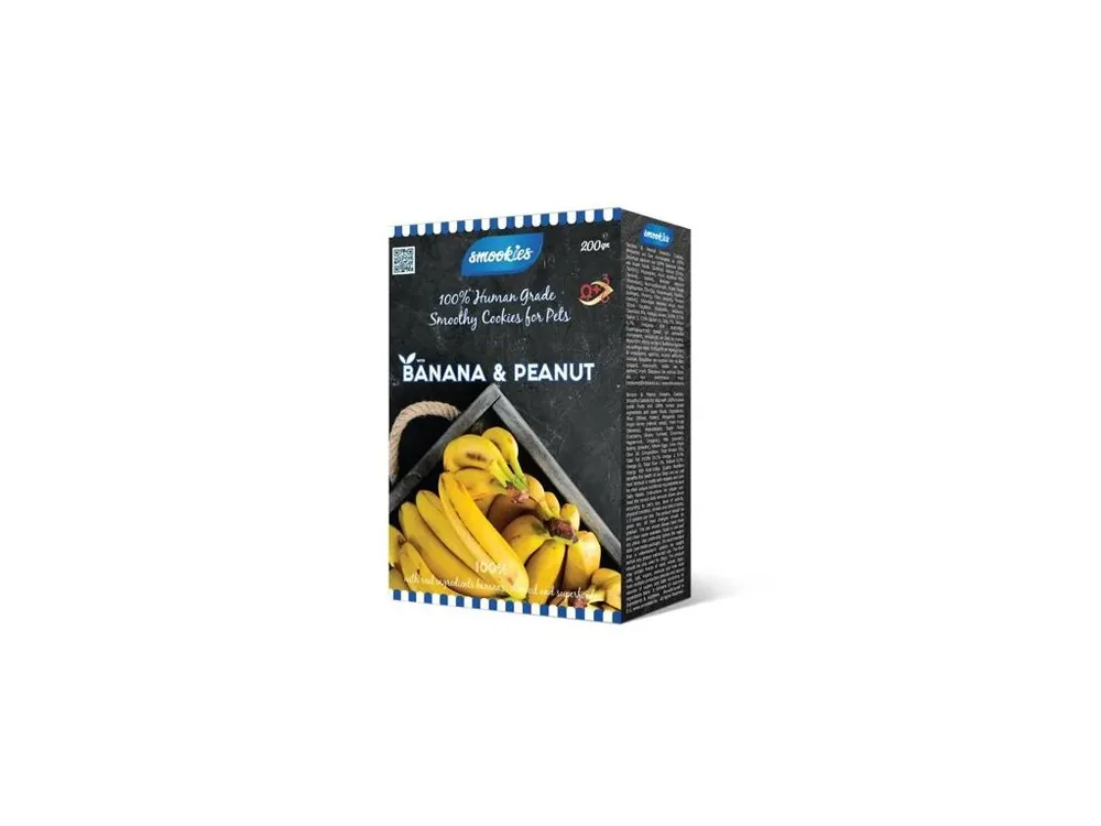 Bezpečná Platba SMOOKIES Premium BANANA - banánové sušenky 100% human grade, 200g