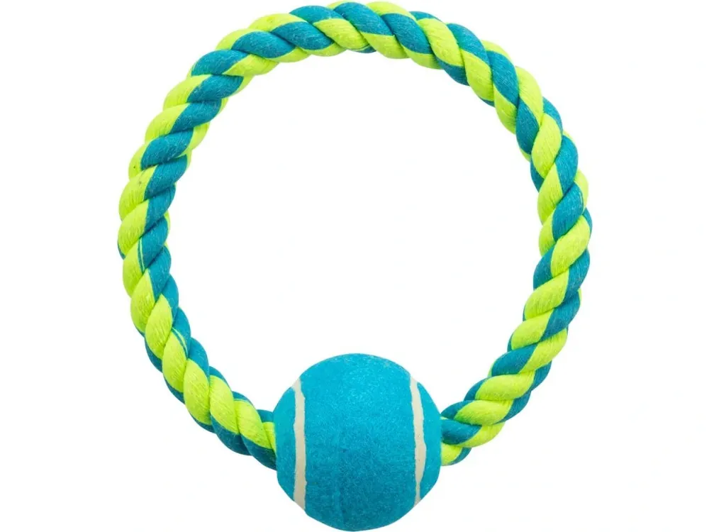 Dokud Zásoby Vydrží Bavlněný kruh s tenisovým míčem 6 cm / 18 cm - TRIXIE