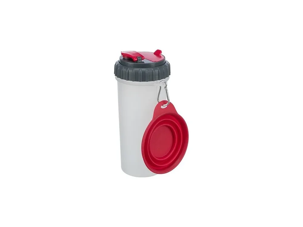 Speciální Cena Cestovní zásobník na vodu a krmivo, včetně misky, 2 × 0.35 l/o11 × 23 cm