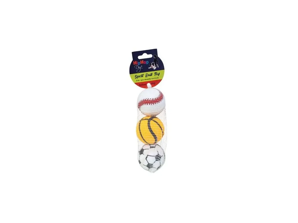 Sportovní tenisový míč pískací 6,5 cm (3ks v bal.) HipHop Dog Ihned K Objednání