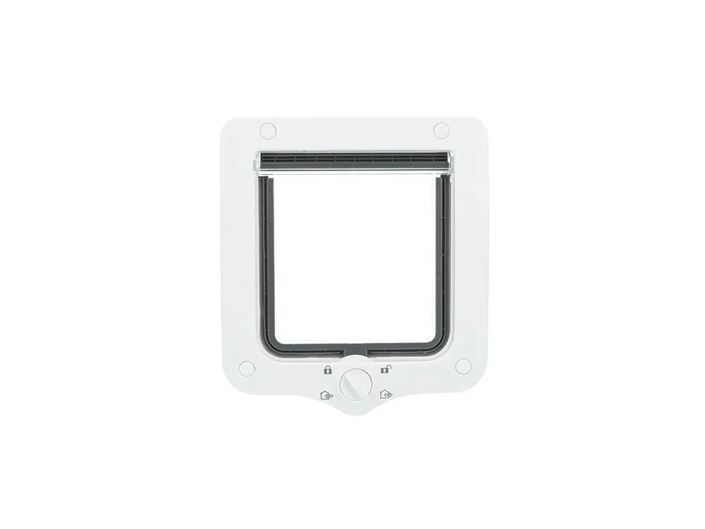 Koupit Online Průchozí dvířka pro kočku, s tunelem, 4-cestná, 20x22cm, bílá