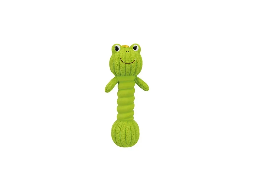 Pouze Dnes Dumpbell Frog, žába/činka, latex se zvukem, 18cm