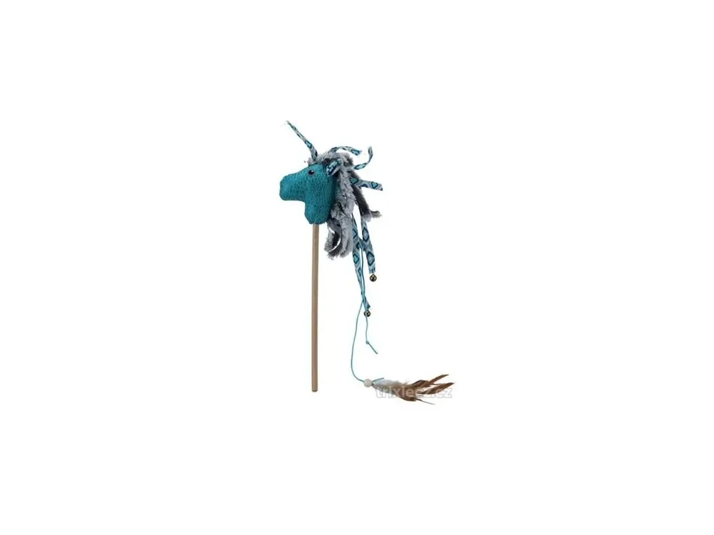 Plyšový kůň na tyčce, plyš/látka 37 cm Dokud Zásoby Vydrží