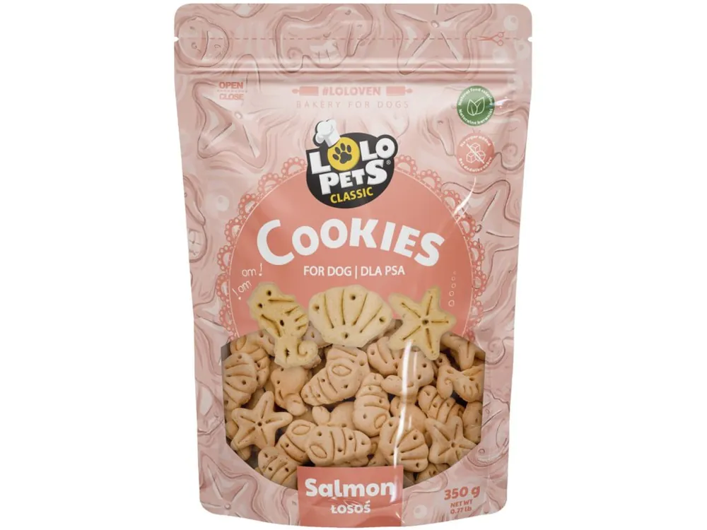 Horká Nabídka Sušenky KOSTIČKY MOŘSKÉ PLODY s lososem pro psy 350 g