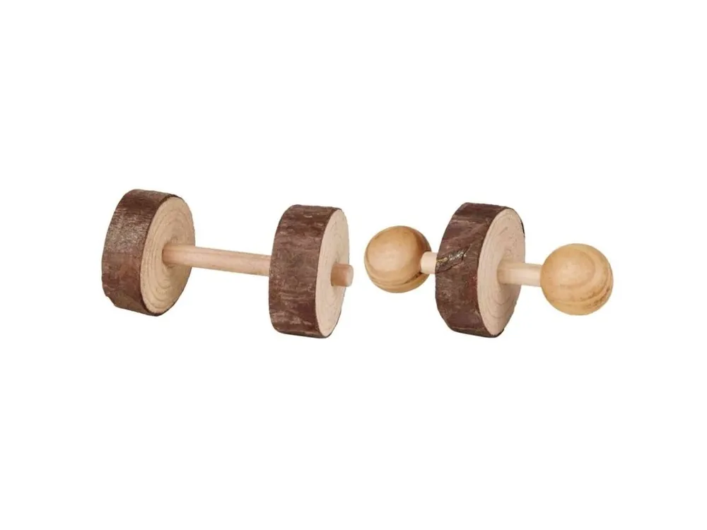 Dřevěné činky pro hlodavce 4,5x9 cm (2 ks) Nejprodávanější