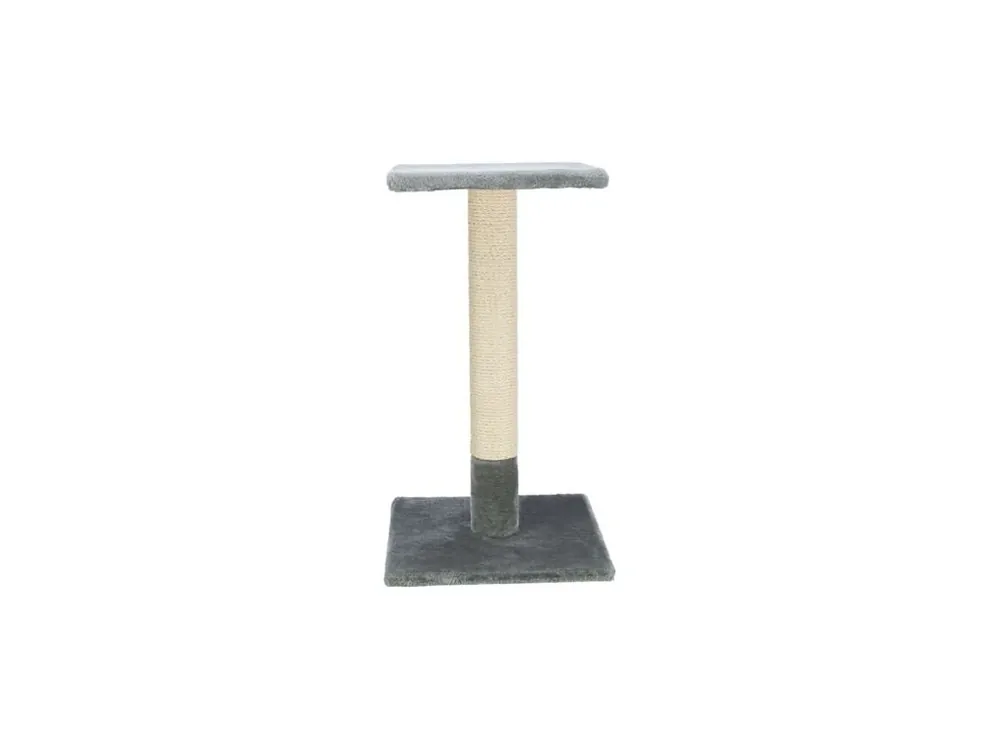 Škrabací sloupek BAENA s odpočívadlem, 9 cm / 69 cm, sisal/plyš, šedá Top Prodej