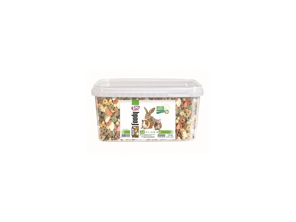 Nakupujte Hned LOLO Foody - exotik mix kompl. krmivo pro hlodavce kyblík 1,4 kg