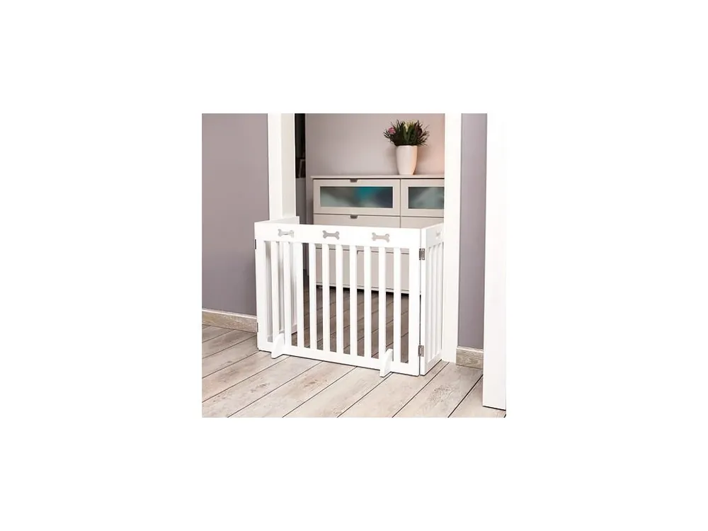 Novinka Branka pro psy 3 díly 82-124 x 61 cm bílá