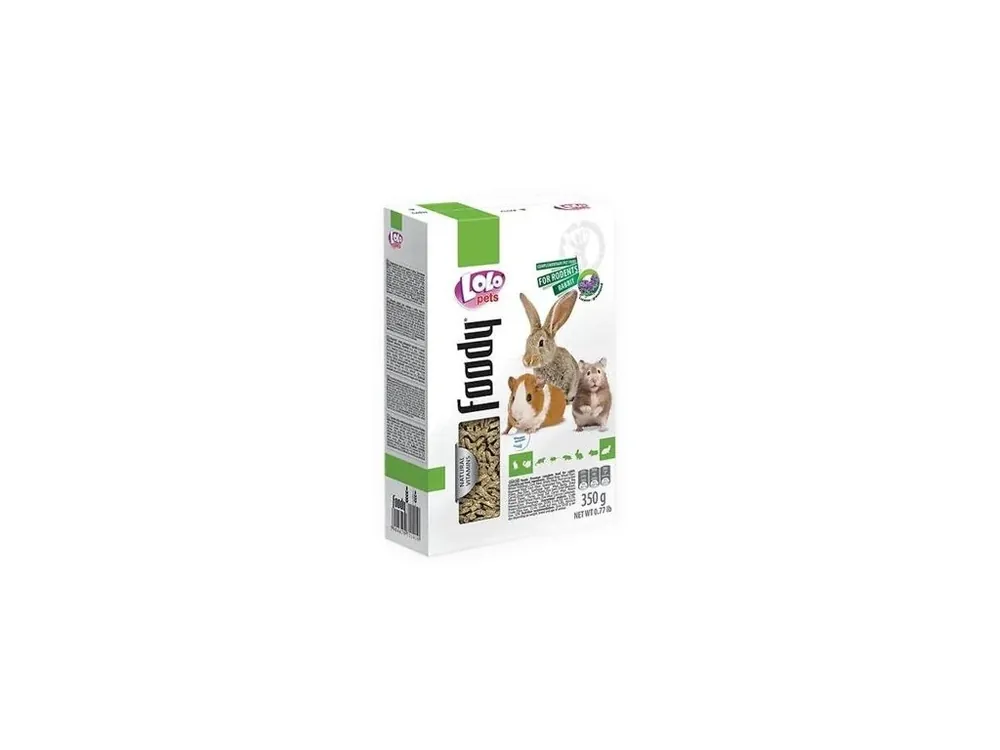 LOLO Foody granulovaná vojtěška pro hlodavce 350 g krabička Jen Po Omezenou Doba