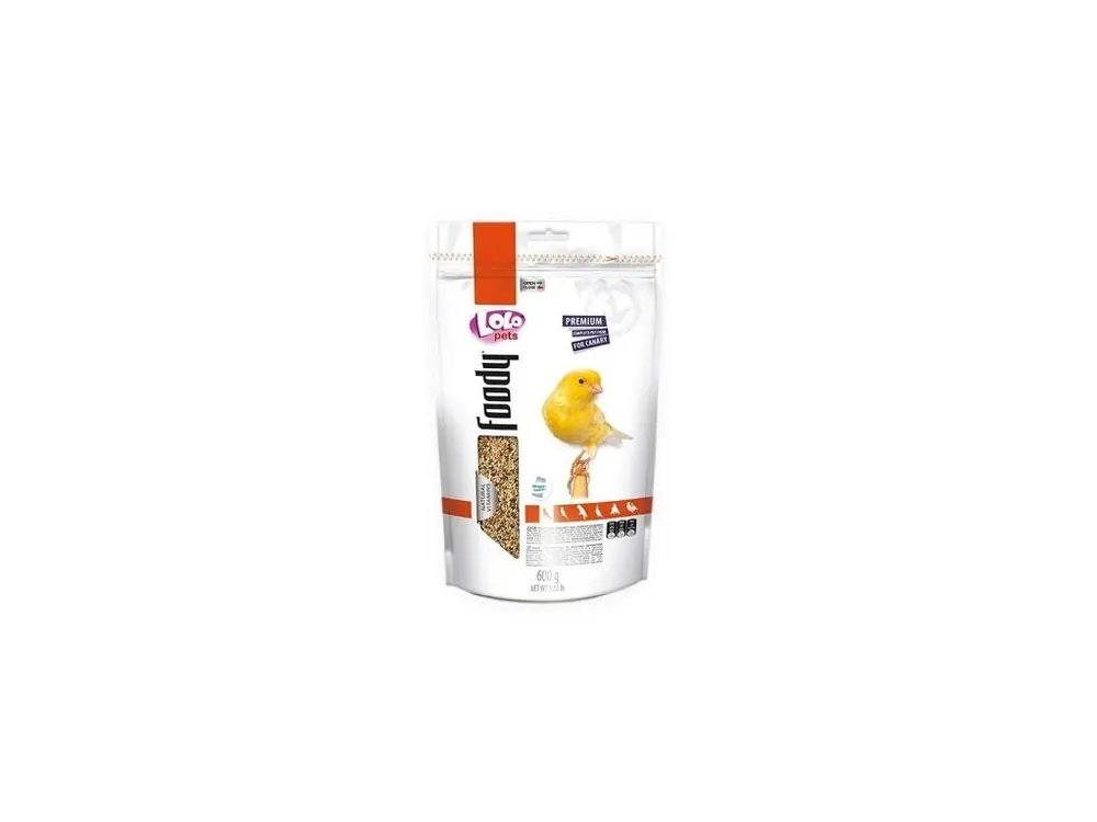 LOLO Foody kompletní krmivo pro kanárky 600 g Doypack Nízká Cena