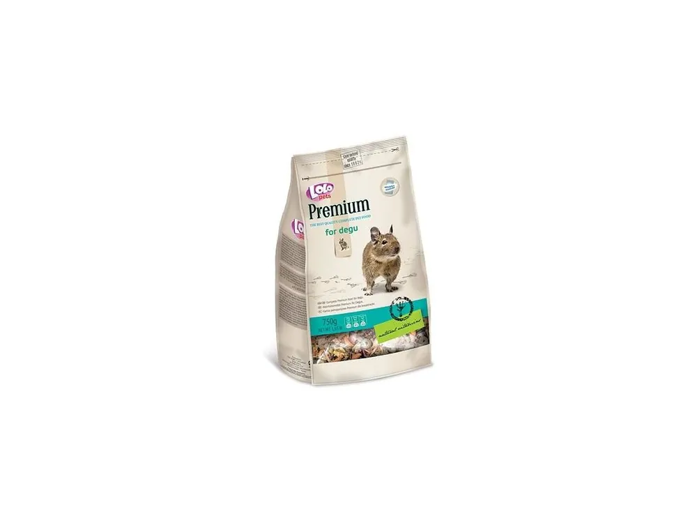 Autentický LOLO PREMIUM krmivo pro osmáky degu 750 g sáček