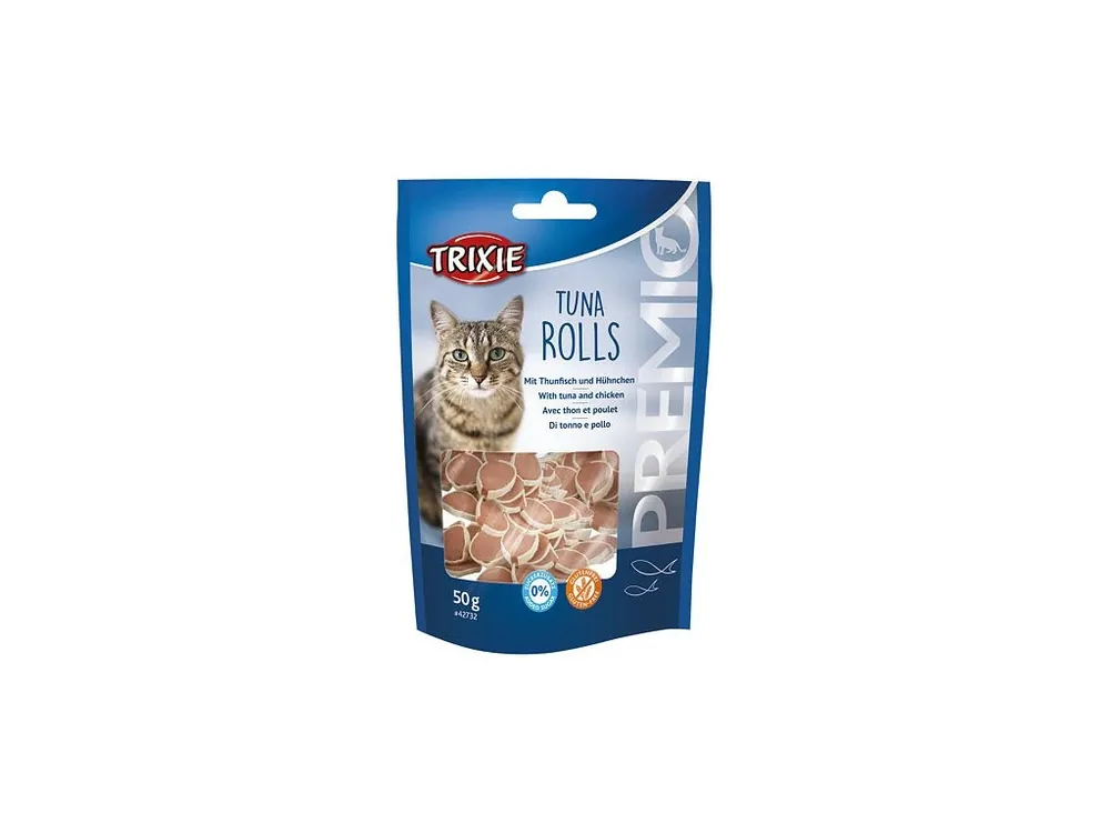 PREMIO Tuna Rolls 50 g - s tuňákem a kuřecím masem Nová Kolekce