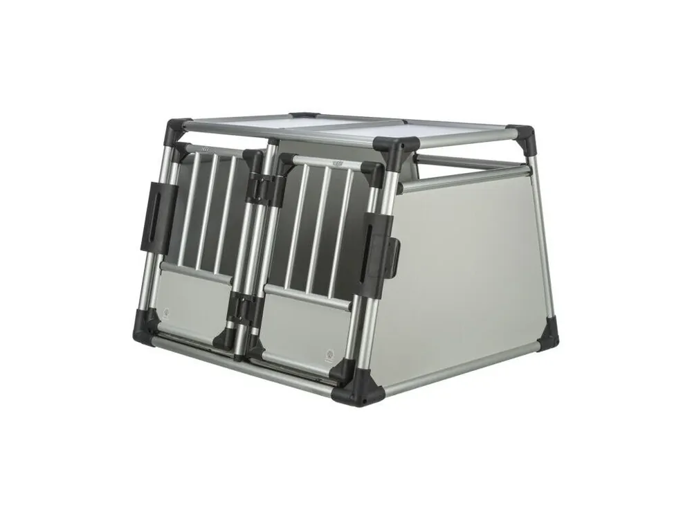 Transportní klec dvojitá, hliníkový rám, pevné panely 93 x 64 x 88 cm, nosnost 50 kg Poslední Šance
