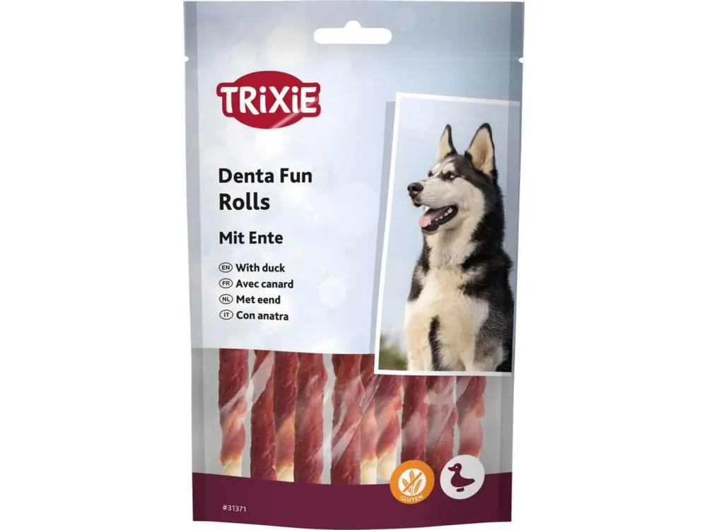 DentaFun tyčinka svázaná kachním masem 10 ks, 12 cm/80 g Akční Nabídka