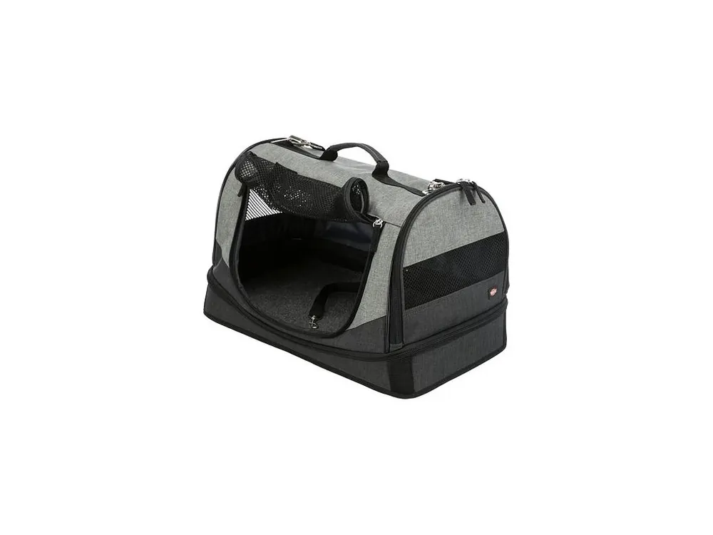 Transportní taška-pelíšek HOLLY 50x30x30 cm nylon,černo/šedá (max 15kg) Novinka