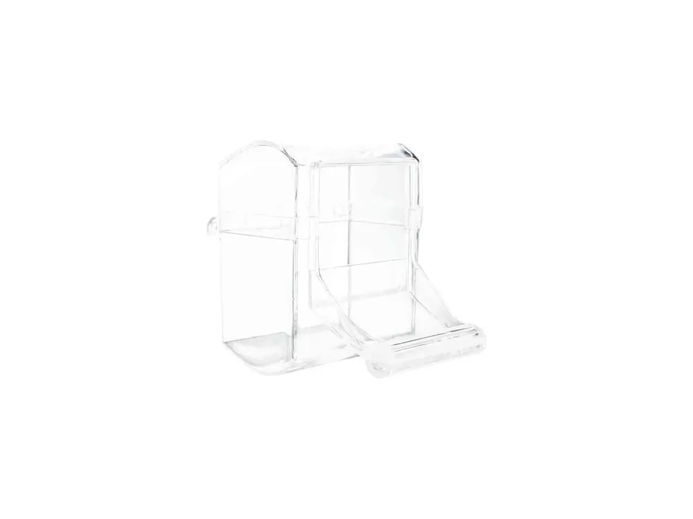 Krmítko kryté, průhledné 70ml/7x7cm Levný