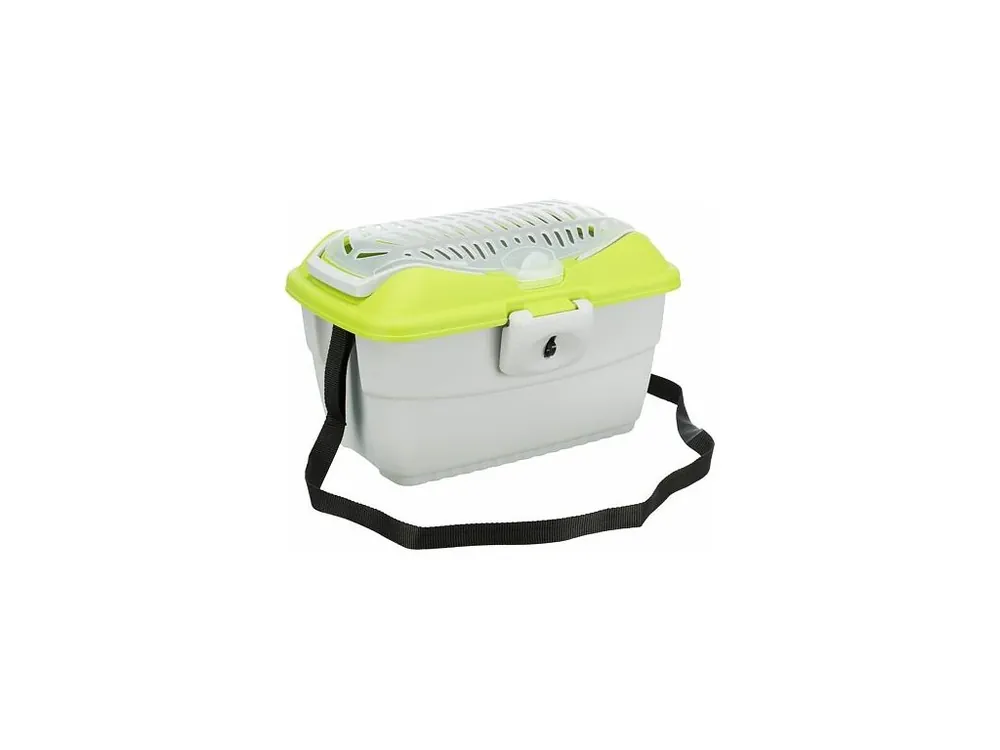 Transportní box MINI CAPRI s popruhem, 40x2x30cm (max. 2kg), světle šedá/zelená Nízká Cena
