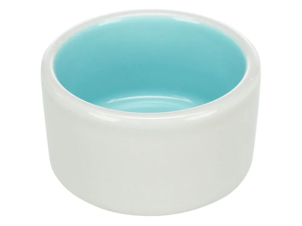 Novinka Keramická miska s glazurou 100 ml/7 cm - bílá/tyrkys-oranžová-zelená
