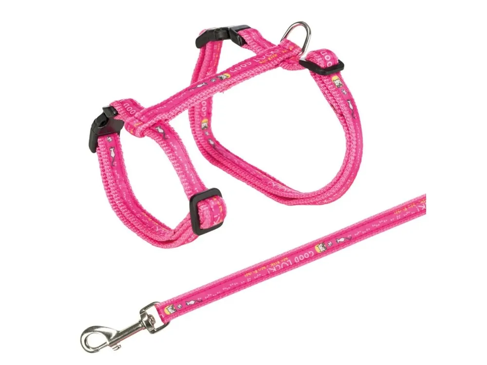 Akce Postroj pro kočku s vodítkem XL GOOD LUCK 34-57cm/13mm